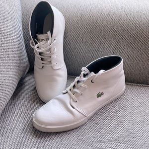 Men’s Lacoste leather dress or casual high top shoes